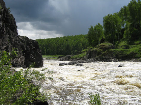 Порог Ревун на реке Исеть